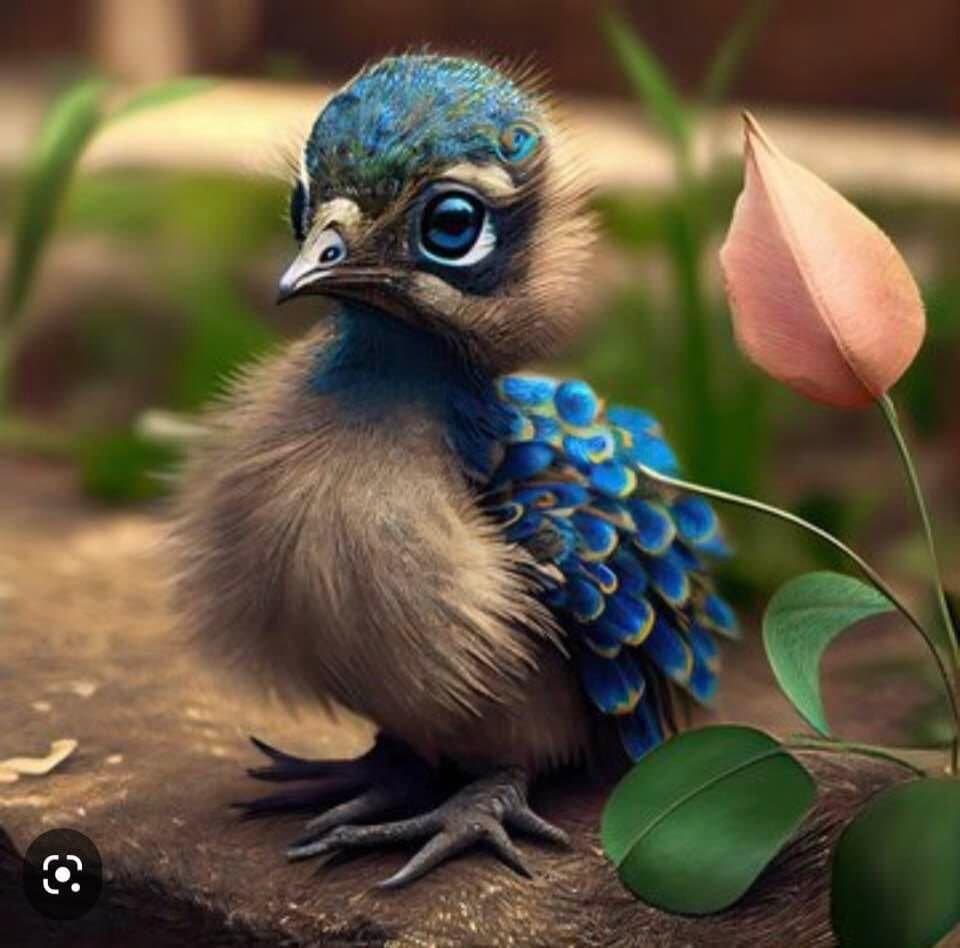 Ai baby peacock